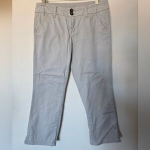 BKE Women's Capri Pants Size‎ 28 Light Grey Cotton Blend